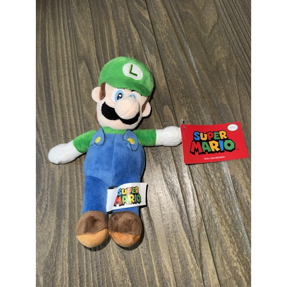 Nintendo Super Mario Luigi Plush 9 Inch Stuffed Toy 2025 New With Tags